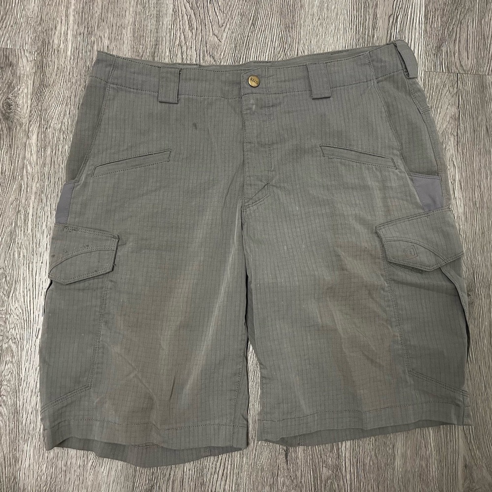 5.11 Tactical Shorts Men's 33 Gray Stryke 11" Inseam Ripstop Workwear